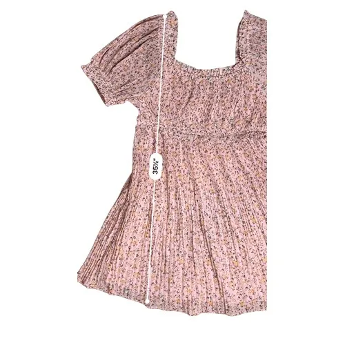 Beyond Words Pink Floral‎ Pleated Cottagecore Fit & Flare Dress XL Prairie Vibes - Image 7