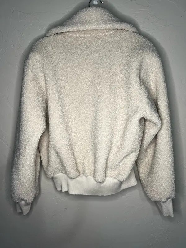 Uniqlo Teddy Sherpa Cream‎ Cozy Full Zip Jacket - Image 8