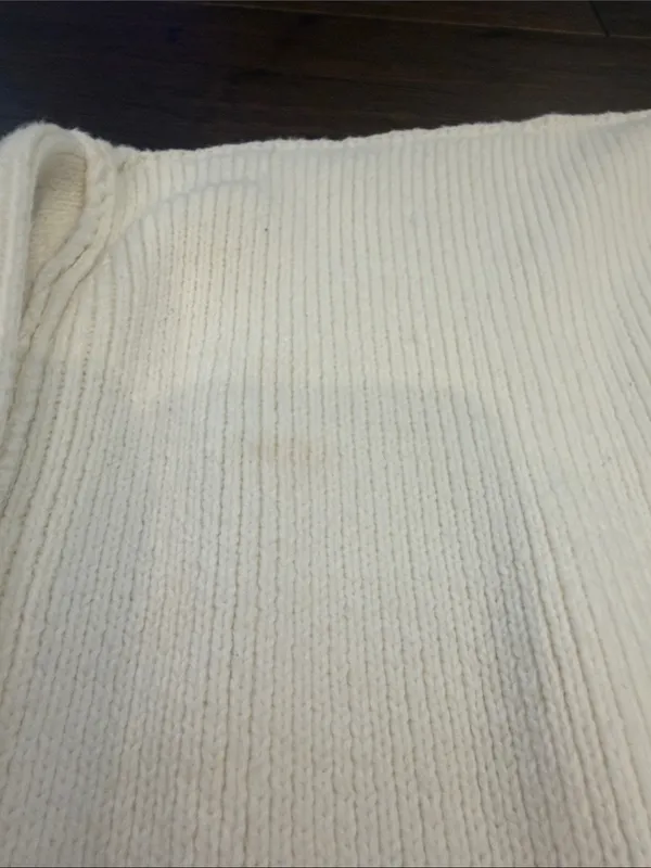 Vici Ivory Ribbed Cropped Crewneck Sweater Size Medium - C59-020 - Image 3