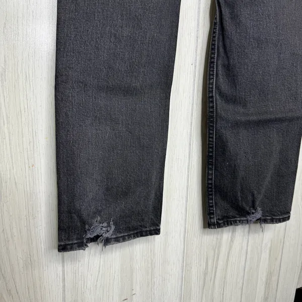 NWT Abercrombie & Fitch Ultra High Rise 90s Straight Jean Black Destroy 24 / 00R - Image 8