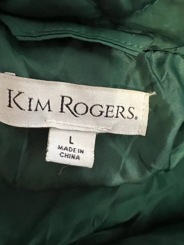 Kim Rogers Ladies Emerald Green Quilted Jacket - Image 4