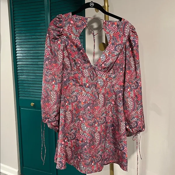 FOR LOVE & LEMONS nwt Tonya mini long sleeve open back dress xs/s fit - Image 5