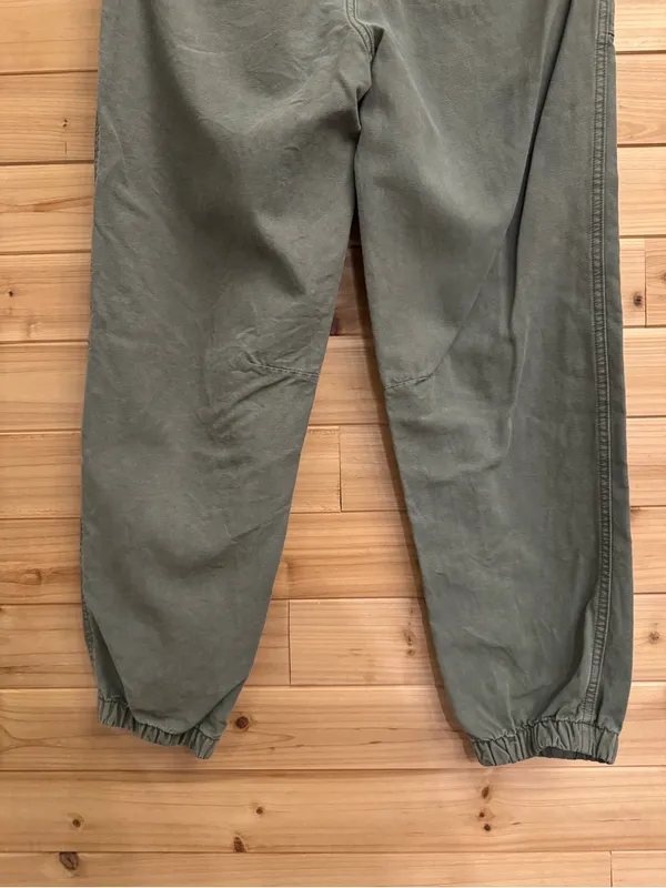 Aerie Medium Green High Rise Cotton Lyocell Jogger Relaxed Baggy Casual Fall - Image 8