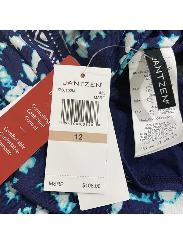 Jantzen Mare Tie Dye Wrap Open Back One Piece Swimsuit Size 12 - Image 6