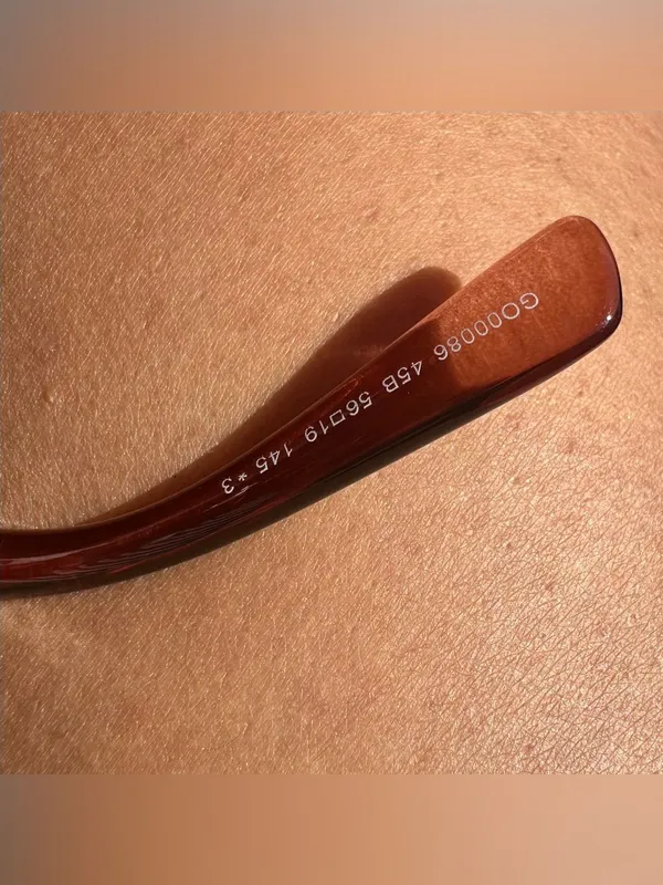 GUESS Translucent Brown Sunglasses Gold Rhinestone-Accented Logos GO00086-45B - Image 10