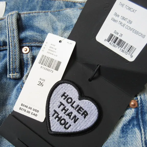 NWT Mother Superior Tomcat in True Confessions High Rise Destroyed Jeans 26 - Image 6