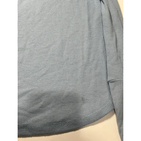 Twenty5A Light Blue Waffle Knit Henley Long Sleeve‎ Cuff Top Size S - Image 7