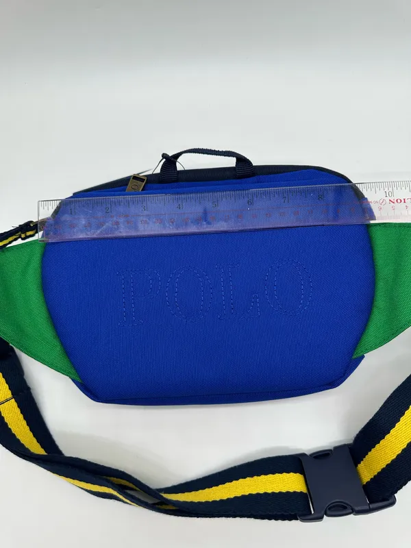 Polo Ralph Lauren Kids Colorblock Waist Bag Fanny Pack Crossbody Blue Red Green - Image 9