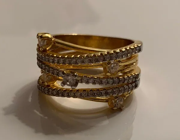 💥$2💥 Crystal Ring Gold - Image 2