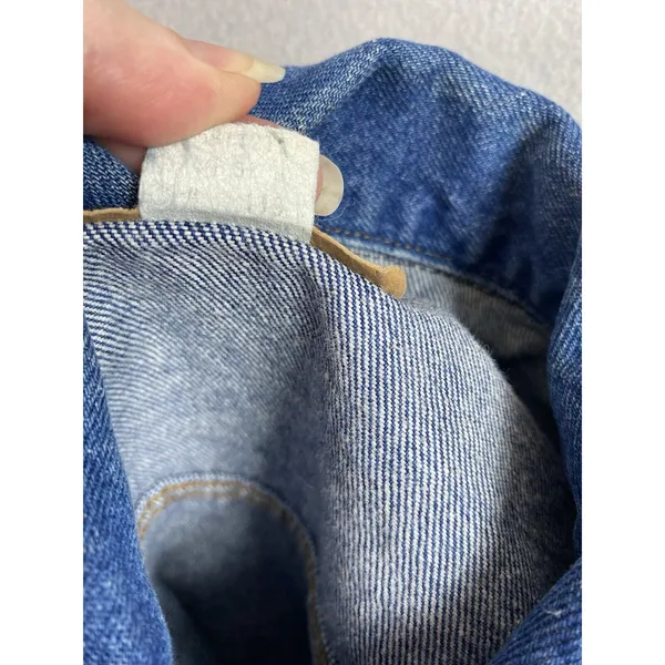 Vintage Levis Strauss Denim Jacket Womens Size M Blue Denim Trucker Blazer * - Image 13