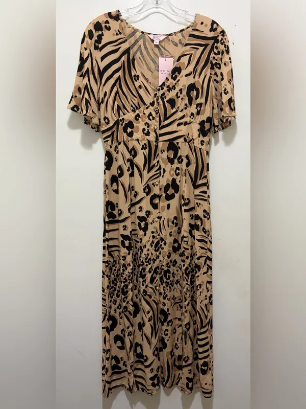 Miss Selfridge Animal Print Full Button Front Dress 4P‎ NWT - Image 2