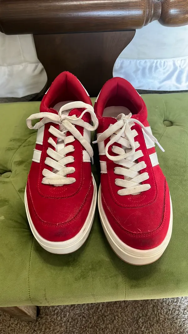 Madden Girl red platform sneakers - Image 5