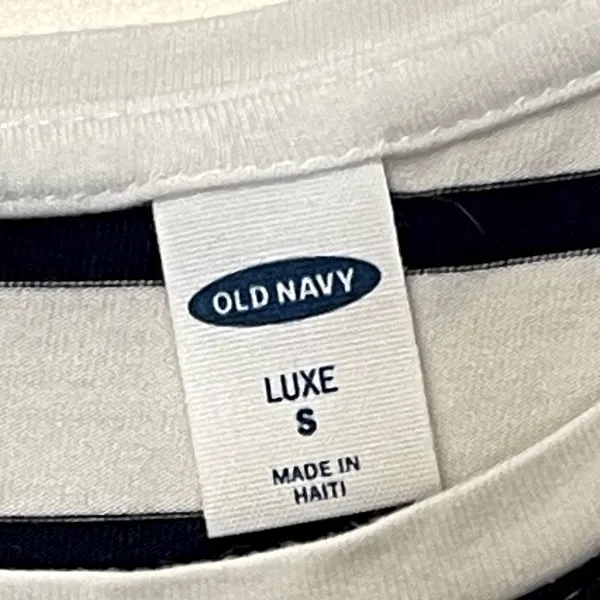 Old‎ Navy Luxe Tank Top Size Small White With Navy Stripes Stretch Womens - Image 6