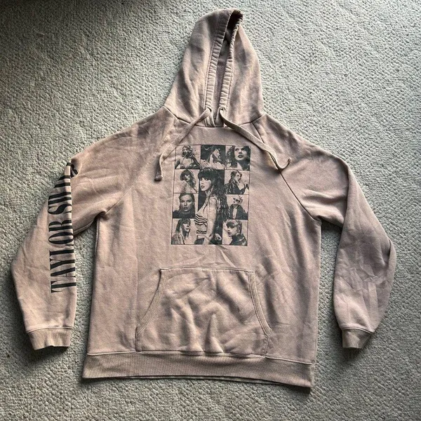 Taylor Swift Eras Tour beige Hoodie Women size XL concert merchandise - Image 2