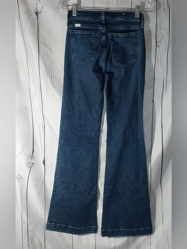 Splendid Flare Mid-Rise Trouser Y2K Boho Retro Dark Wash Jeans - Image 2