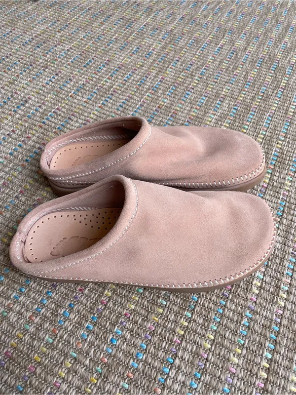 YOGI Floyd Centre Seam‎ Pink Suede Slip-On Mule Size M 9/ W 11 - Image 5