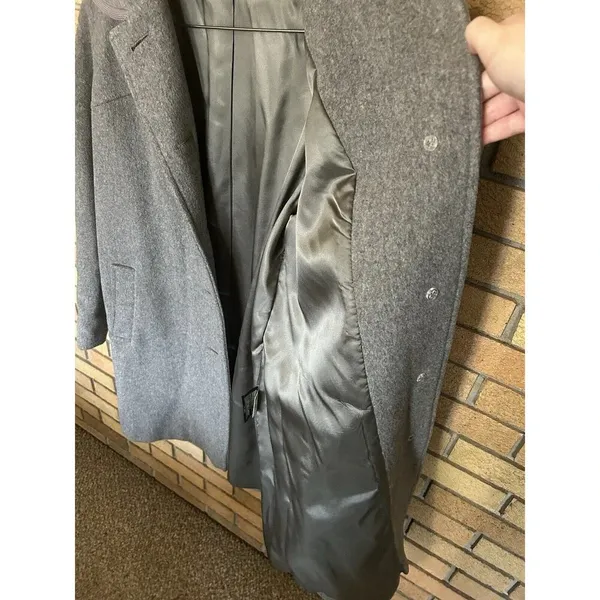 M. Liman Penguin Fashions Womens Vintage Wool Button Long Coat Gray Size 18 - Image 4