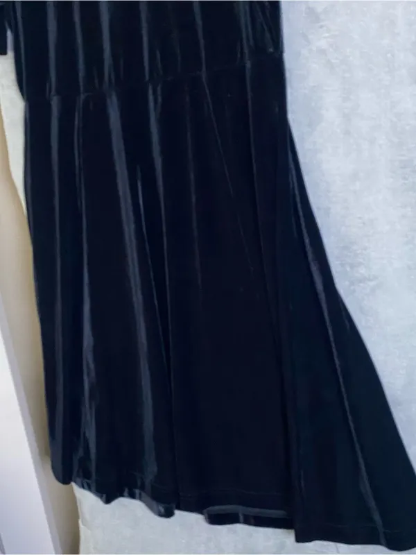 90s grunge Velvet Witchy Whinsigoth Halloween Fall‎ dress size Large - Image 9