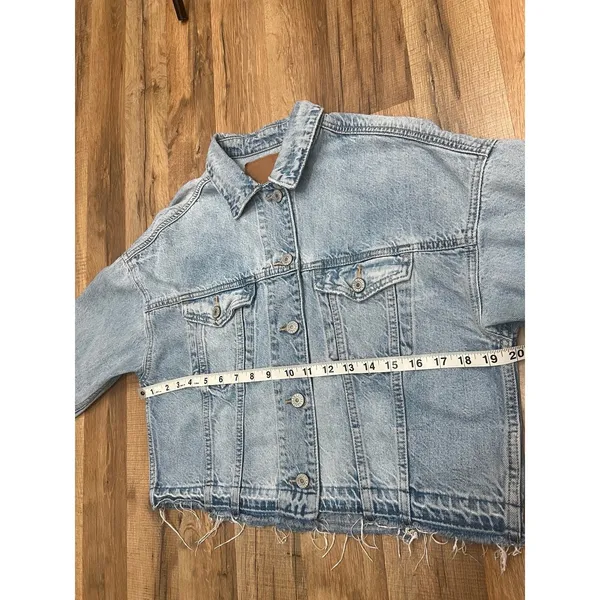 American Eagle Cropped Jean Jacket‎ Sz XS100% cotton - Image 8