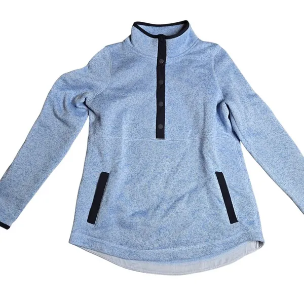 Vineyard Vines Sweater Fleece Snap-Placket Pullover In‎ Blue Size: S - Image 3