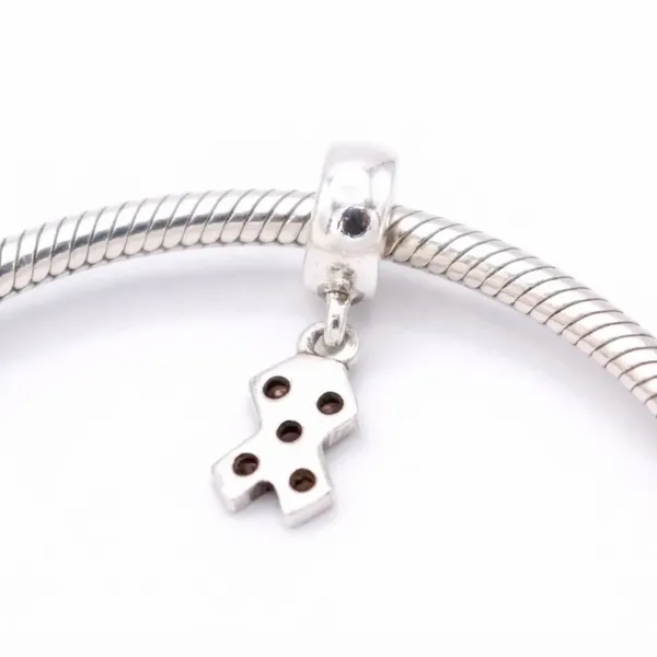 Authentic Pandora Sterling Silver Pink Ribbon Charm Breast Cancer Awareness - Image 2