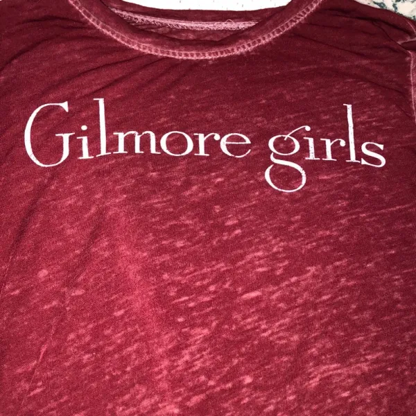 Gilmore Girls small burnout burgundy T-shirt - Image 3