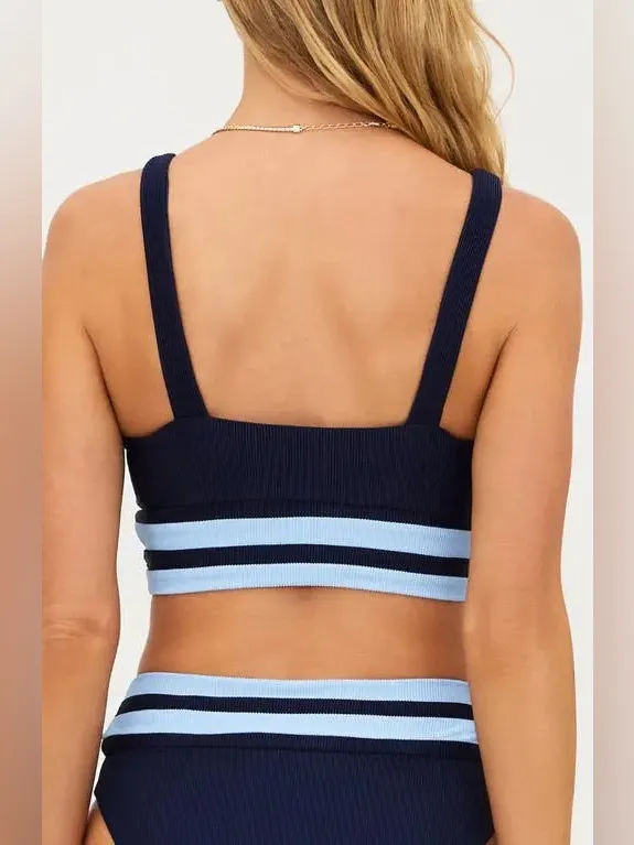 BEACH RIOT Kaida Colorblock Bikini Top, Size Large, $108 - Image 3
