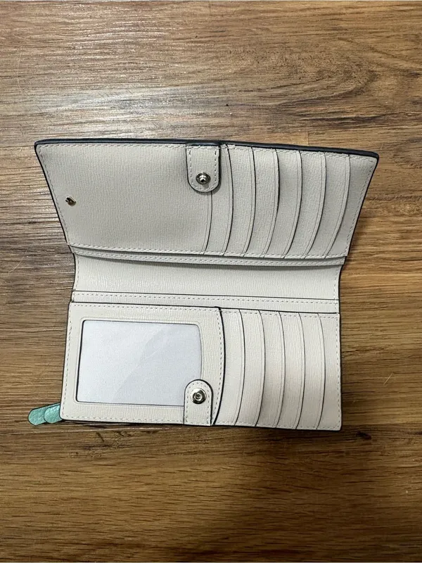 2021 Kate Spade New‎ York Mint Pebbled Leather Continental Wallet PWRU0064 - Image 6