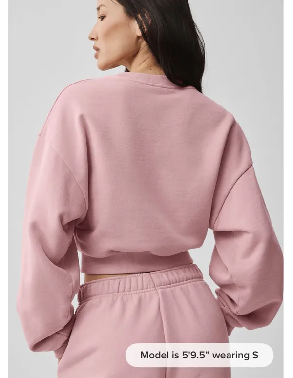 Alo Cropped Accolade Crewneck - Image 4