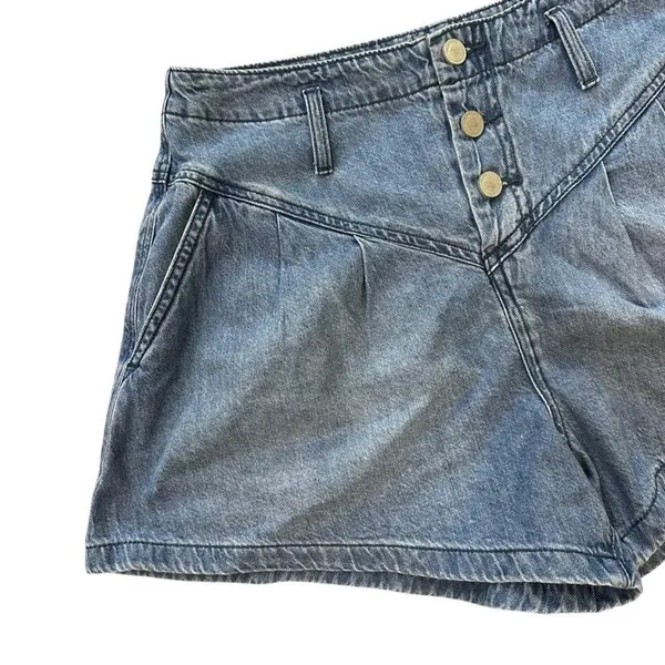 Blank NYC Flared Denim Button Fly Shorts Size 28 - Image 2