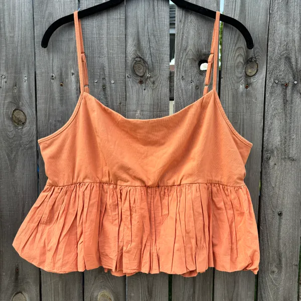 Maeve Ruffled Bubble-Hem Cropped Tank | Size XL - Image 5