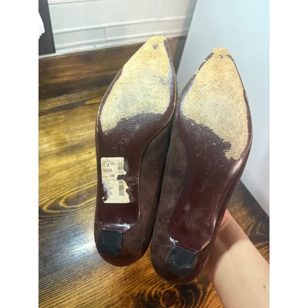 Salvatore Ferragamo Brown Suede Kitten Heels Size‎ 9 - Image 12
