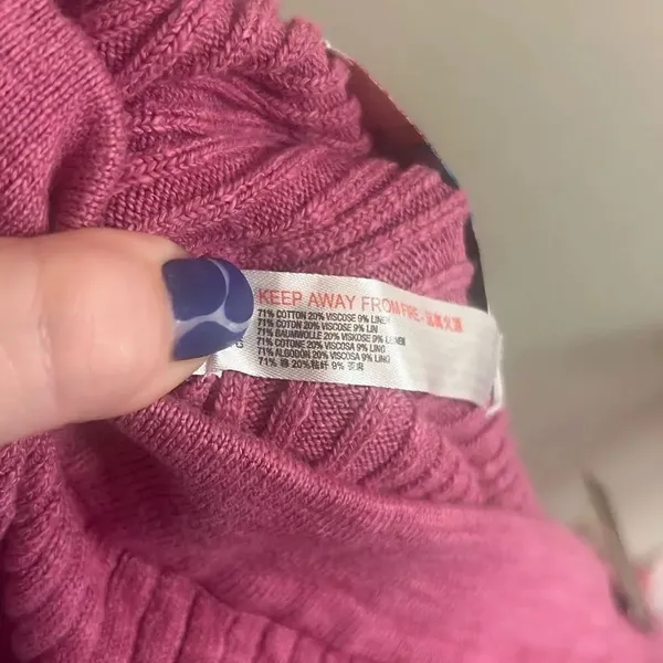 ✨FREE PEOPLE Zuma Sweater Hot Pink Sz Medium Shorts✨ - Image 7
