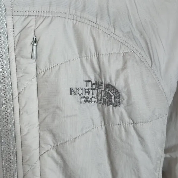 The North Face PrimaLoft Quilted Insulated Full Zip Jacket Cream Women’s Small - Image 5