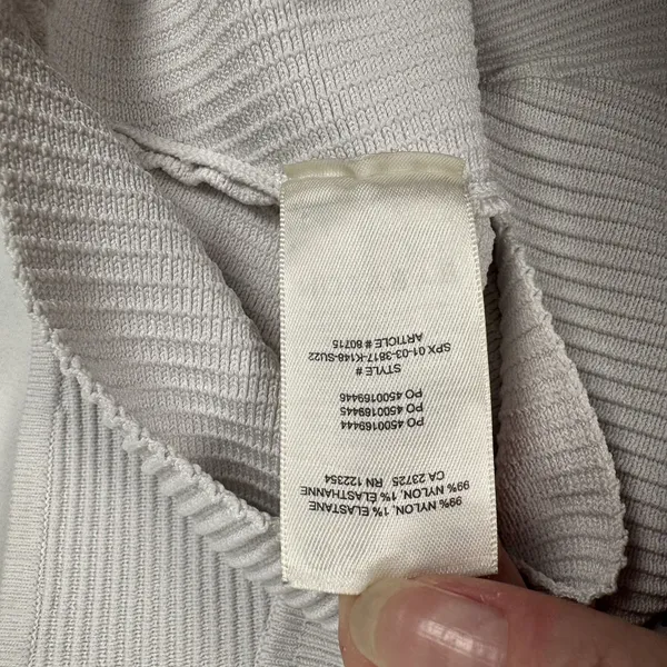 Babaton Aritzia Ribbed‎ Tank Top Womens 2XS White Sleeveless Stretch Minimalist - Image 4