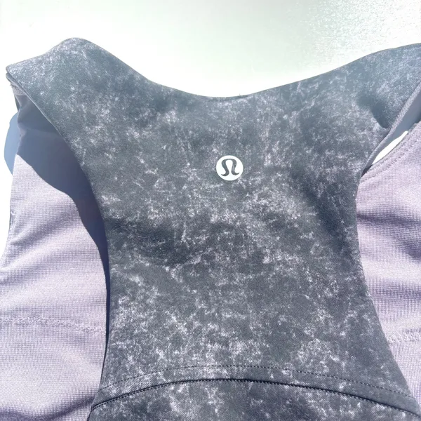 Lululemon Invigorate Training Crop Tank Top in dark denim wash print 6 - Image 4