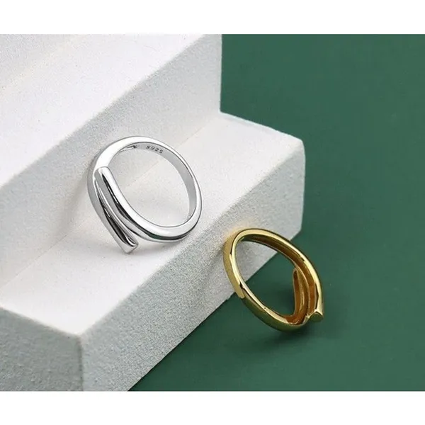 Unisex Solid Wrap 925 Sterling Silver‎ Band Ring, Adjustable - Image 9