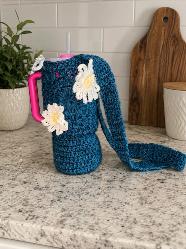 Handmade Stanley Cup Crochet Bag Water Carrier Purse 40oz size - Purse only! - Image 8