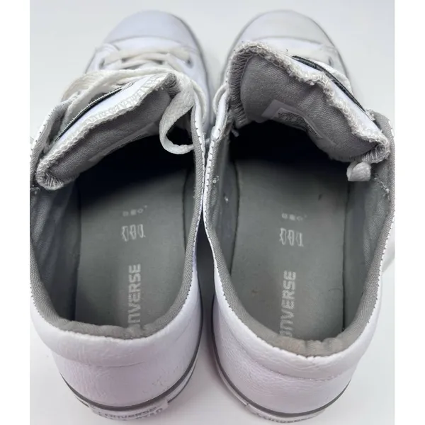 Converse All Star Junior Leather Sneaker Size‎ 6 Blue Spots on Left Side in Pic. - Image 8