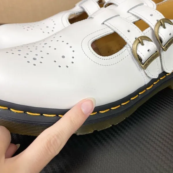 Dr. Marten’s 8065 Maryjane White Smooth Leather Double Strap Shoes Size 10 - Image 2