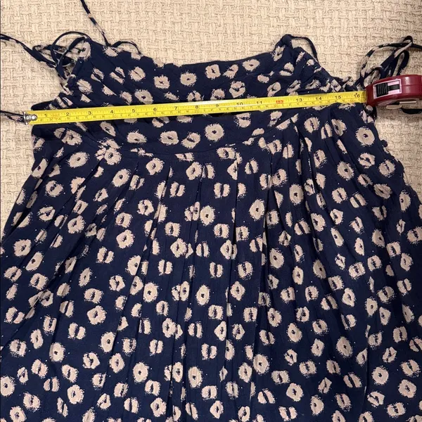 Free People Womens Molly Floral Top XS Navy and Cream - Image 7