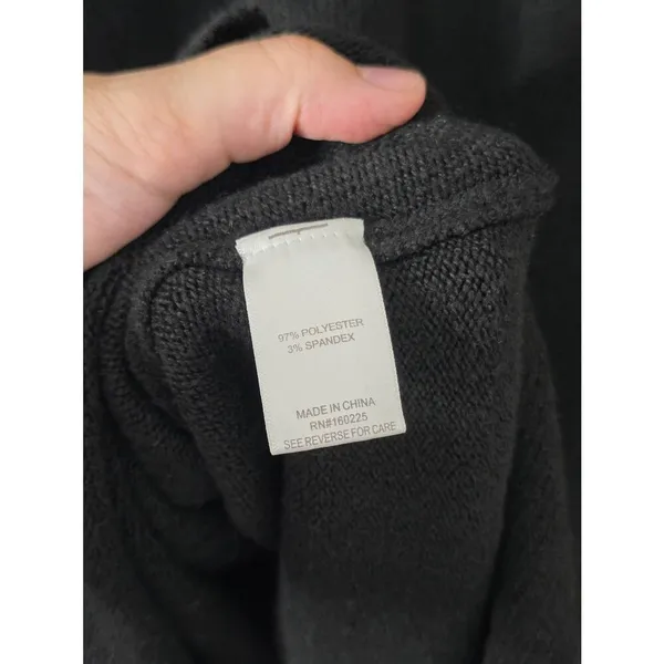 STITCHDROP Heather‎ Black Turtleneck Sweater Dress Kangaroo Pocket Size L NEW - Image 8