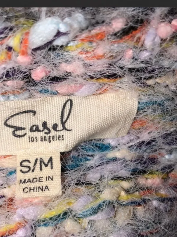 Easel small/medium fuzzy multicolor knit sweater - Image 5