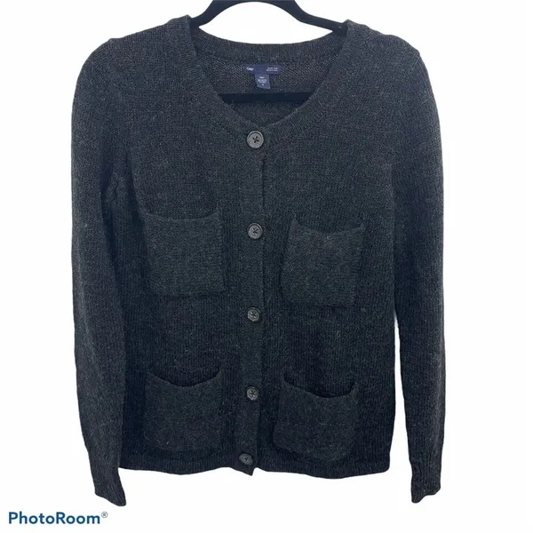 Gap Size S Cardigan Sweater Wool Alpaca Blend Long Sleeve Button Front Women's‎ - Image 2