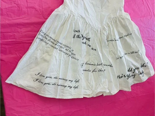 Princess Polly White Sweetheart Mini Dress with Script Detail - Image 8