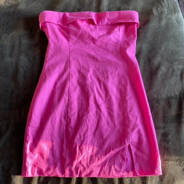 Altar’d State Strapless Mini Dress with Slit - Image 6