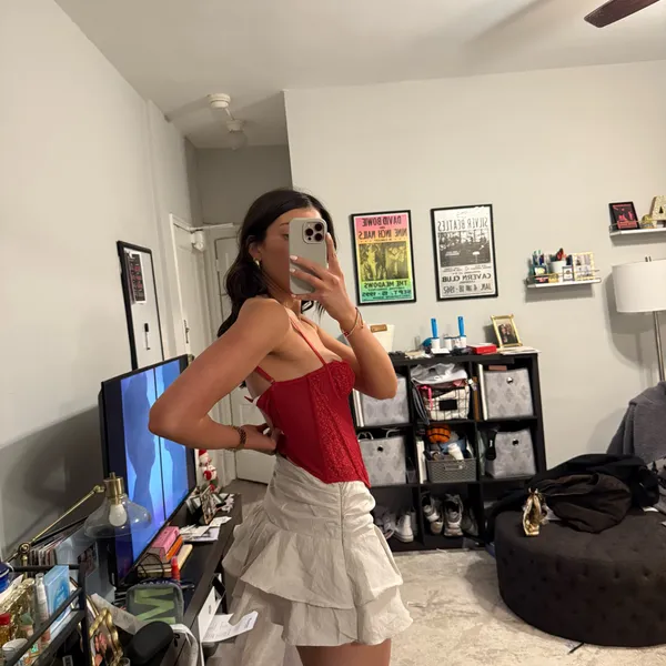 Urban Outfitters Red Corset Top - Image 3