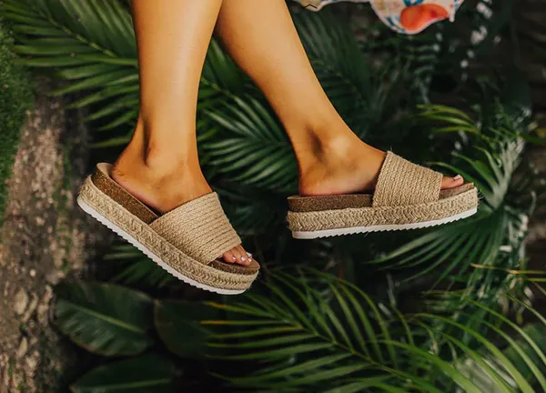 Soda Woven Strap Espadrille Wedge Platform - Image 2