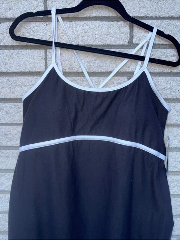 Athletic Works Black & White Strappy Slip Dress - Women - Image 2