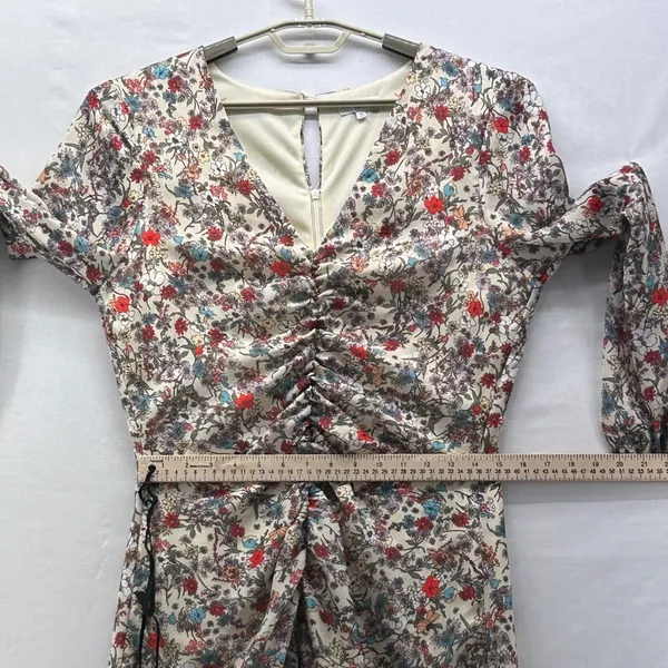 Floral‎ Wildflowers Ditsy Midi Dress Cream XL - Image 12